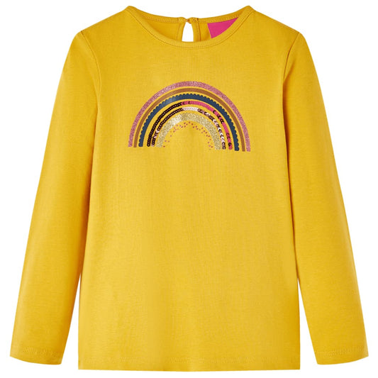 Kinder-Langarmshirt Ocker 140