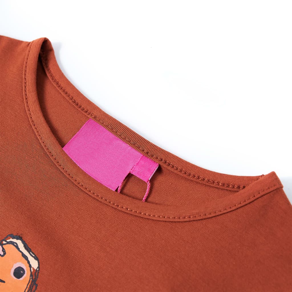 Kinder-Langarmshirt Cognac 116
