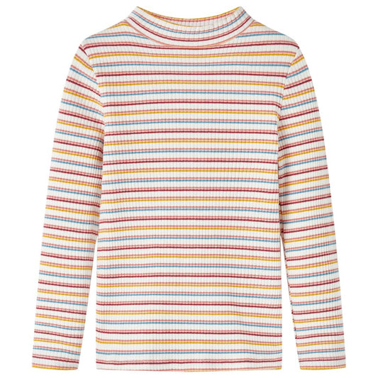 Kinder-Langarmshirt Halbrollkragen Ecru 128