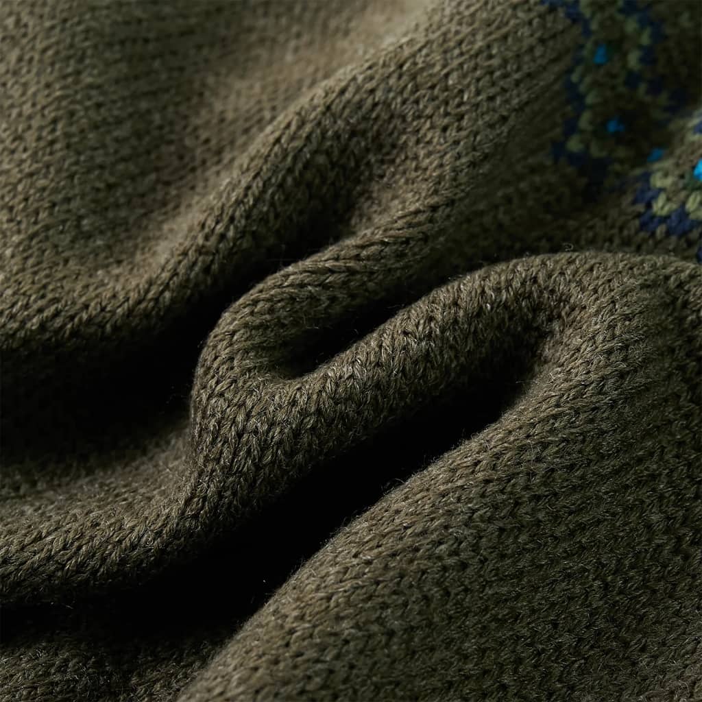 Kinderpullover Gestrickt Khaki 104