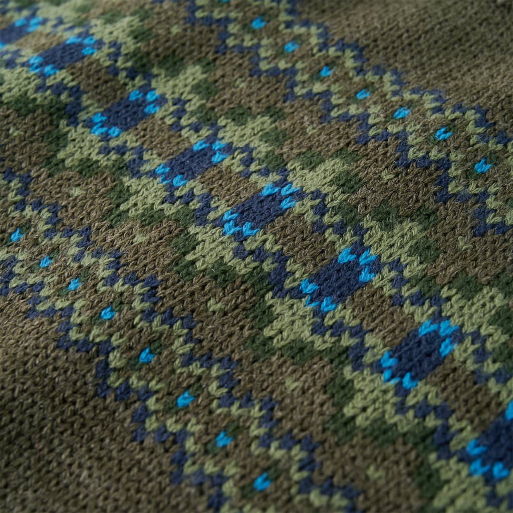 Kinderpullover Gestrickt Khaki 128