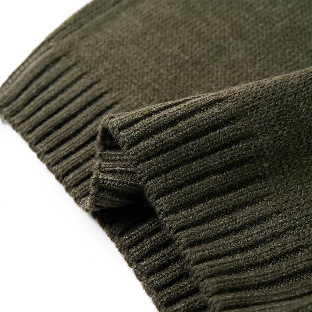 Kinderpullover Gestrickt Khaki 128