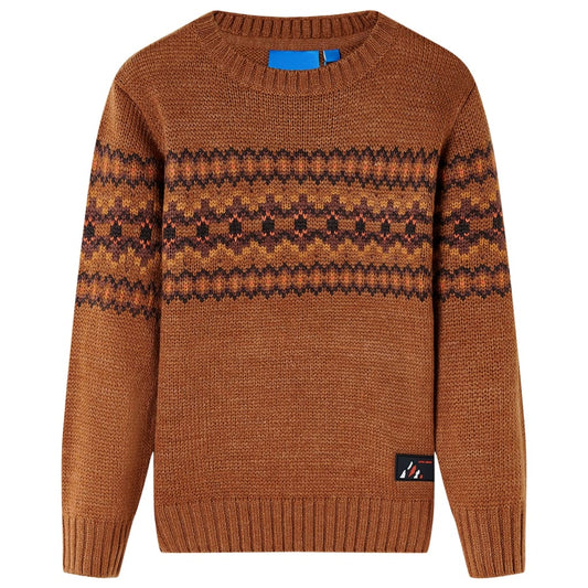 Kinderpullover Gestrickt Cognac 92
