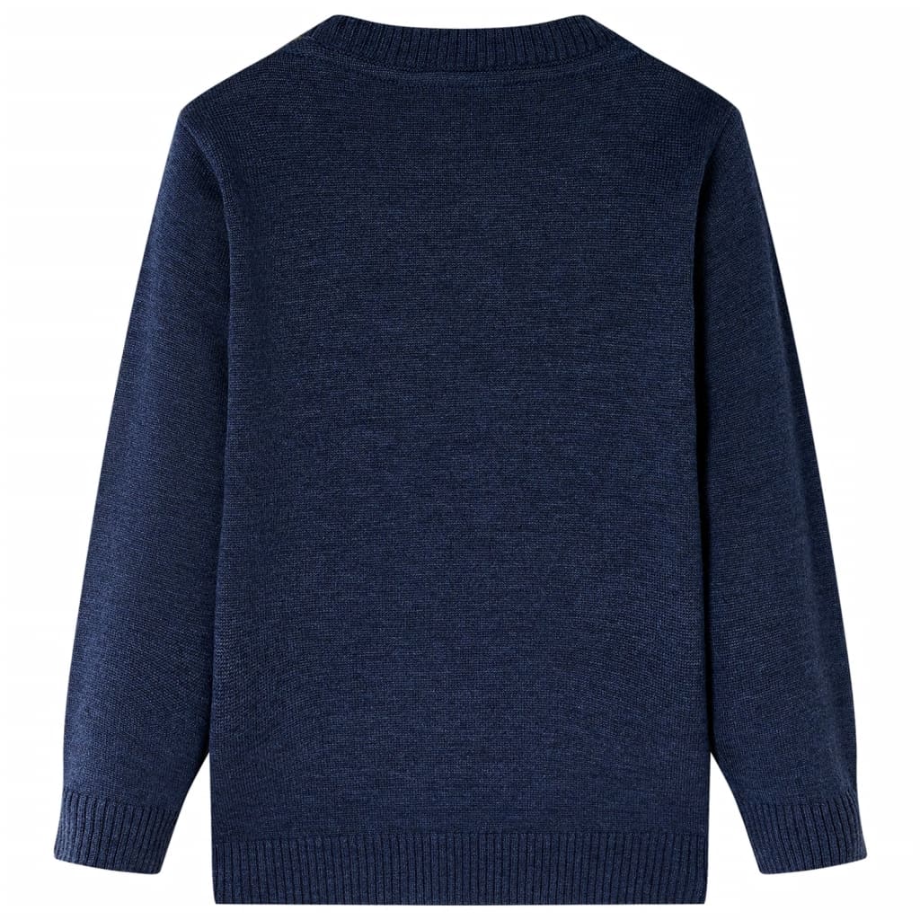 Kinderpullover Gestrickt Marineblau 104