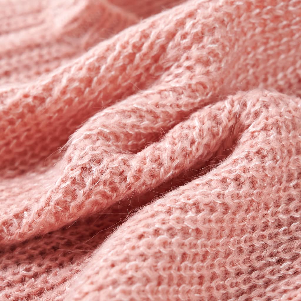 Kinder-Pulloverweste Gestrickt Hellrosa 104