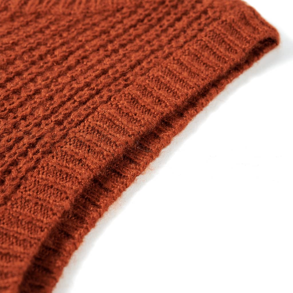 Kinder-Pulloverweste Gestrickt Cognac 104