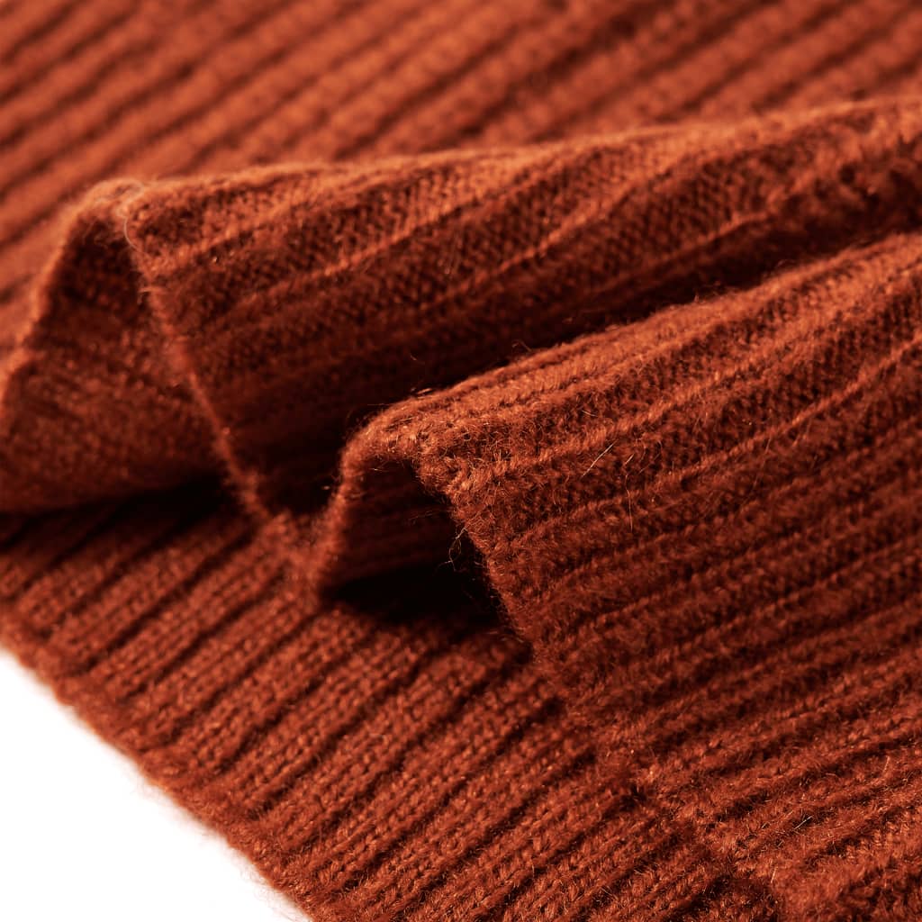 Kinder-Pulloverweste Gestrickt Cognac 104