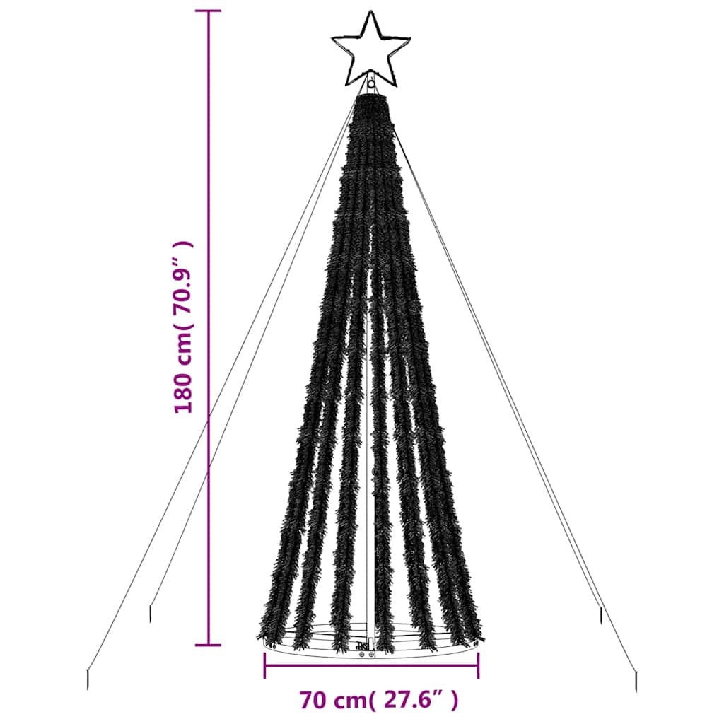 LED Weihnachtsbaum 275 LEDs Kaltweiß 180 cm