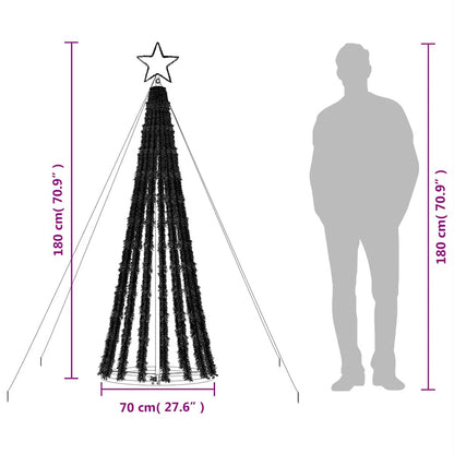 LED Weihnachtsbaum 275 LEDs Mehrfarbig 180 cm