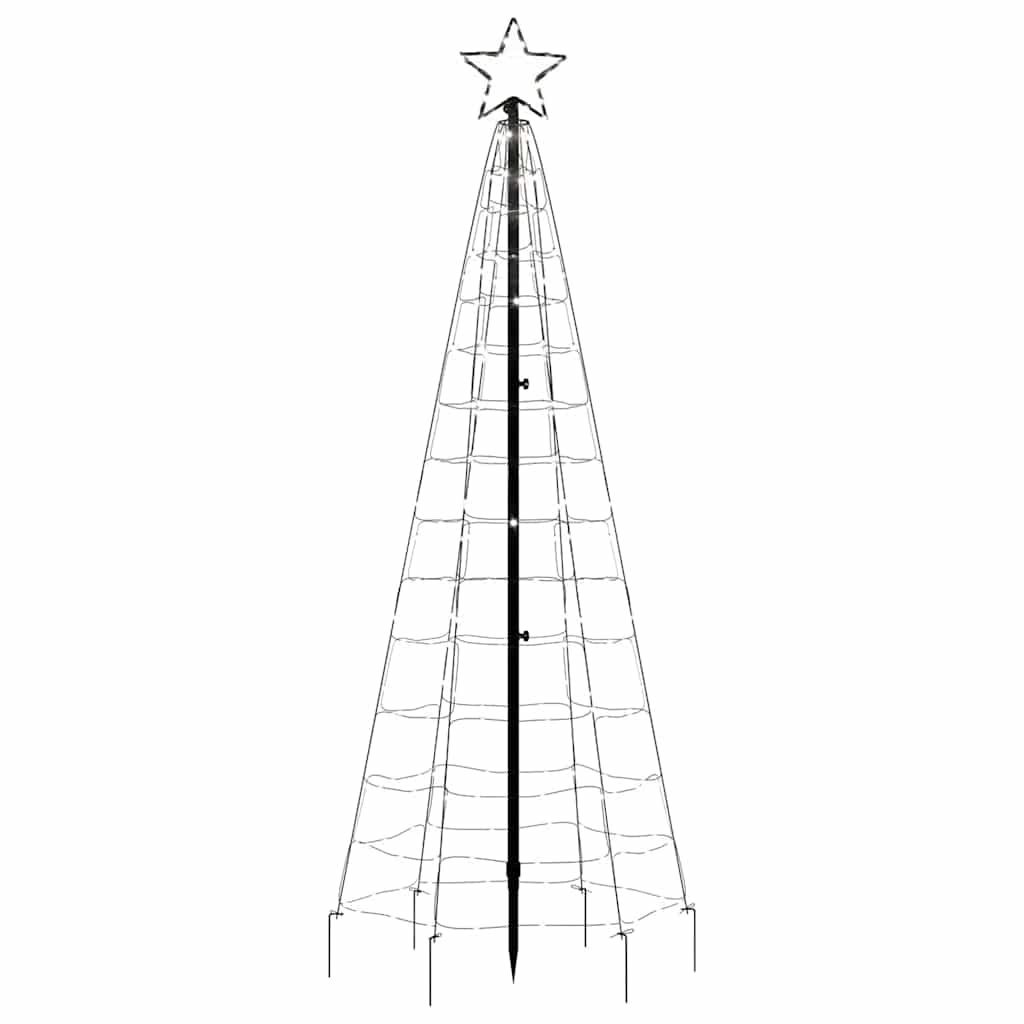 LED-Weihnachtsbaum mit Erdspießen 220 LEDs Kaltweiß 180 cm