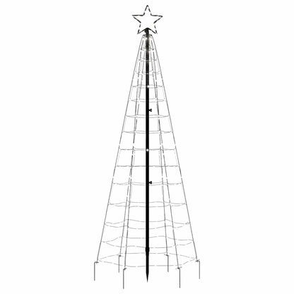 LED-Weihnachtsbaum mit Erdspießen 220 LEDs Kaltweiß 180 cm