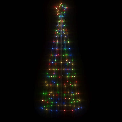 LED-Weihnachtsbaum mit Erdspießen 220 LEDs Mehrfarbig 180 cm