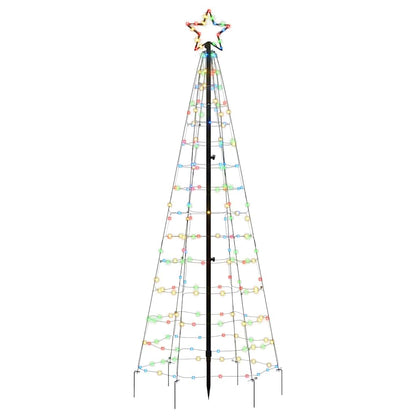 LED-Weihnachtsbaum mit Erdspießen 220 LEDs Mehrfarbig 180 cm