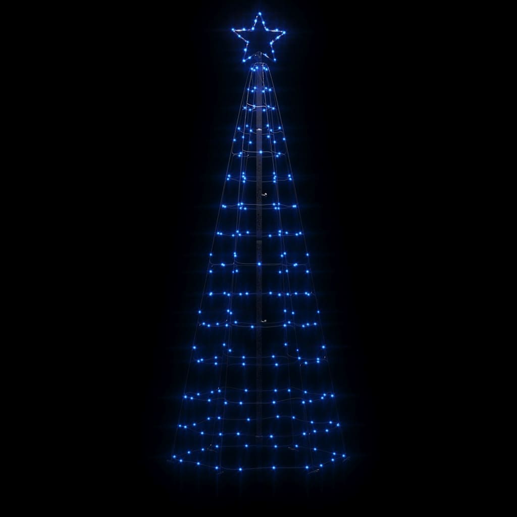LED-Weihnachtsbaum mit Erdspießen 220 LEDs Blau 180 cm