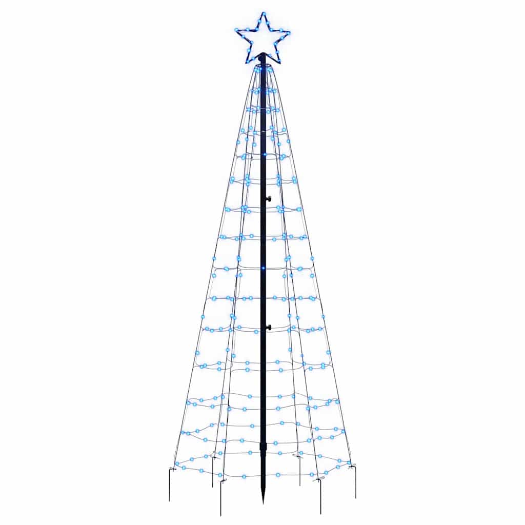LED-Weihnachtsbaum mit Erdspießen 220 LEDs Blau 180 cm