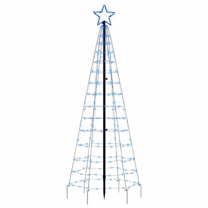 LED-Weihnachtsbaum mit Erdspießen 220 LEDs Blau 180 cm