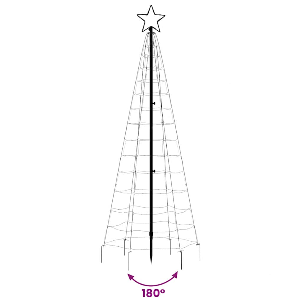 LED-Weihnachtsbaum mit Erdspießen 220 LEDs Blau 180 cm