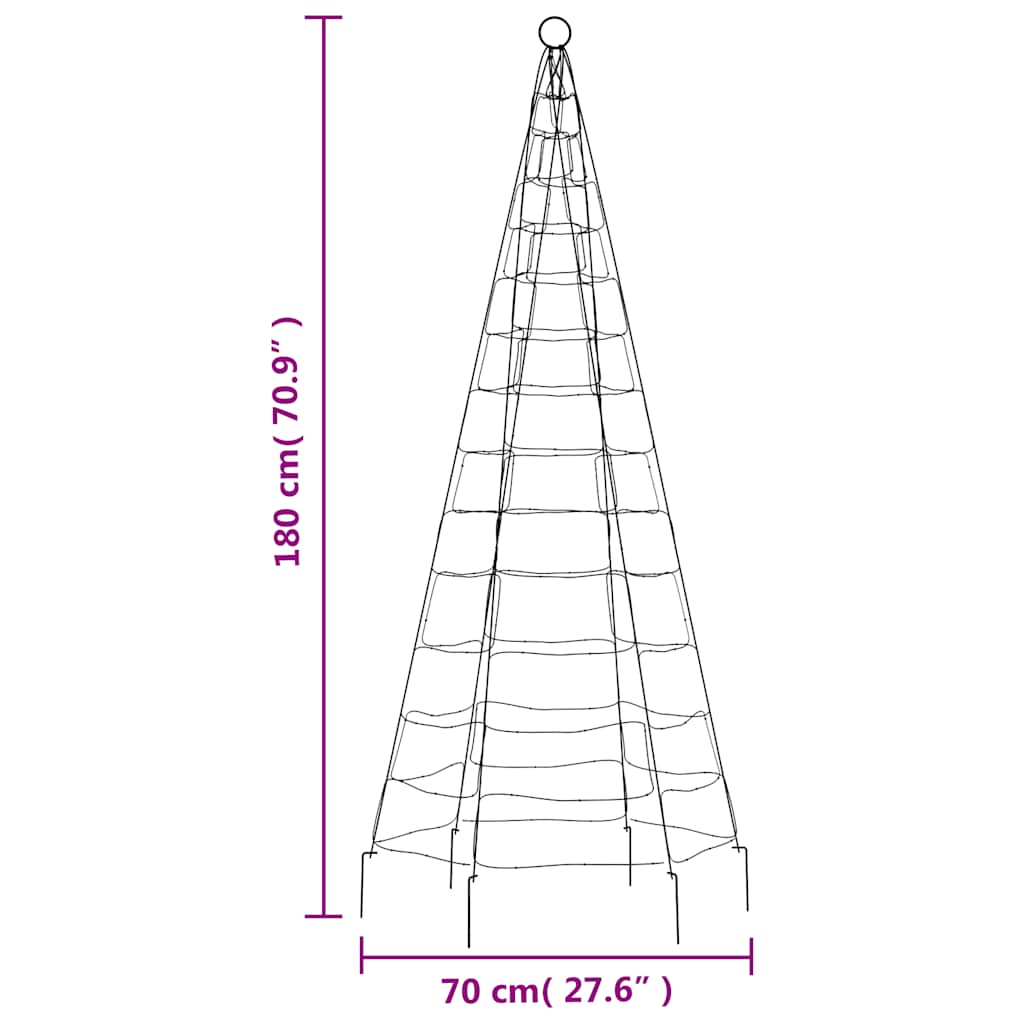 LED-Weihnachtsbaum 200 LEDs Blau 180 cm