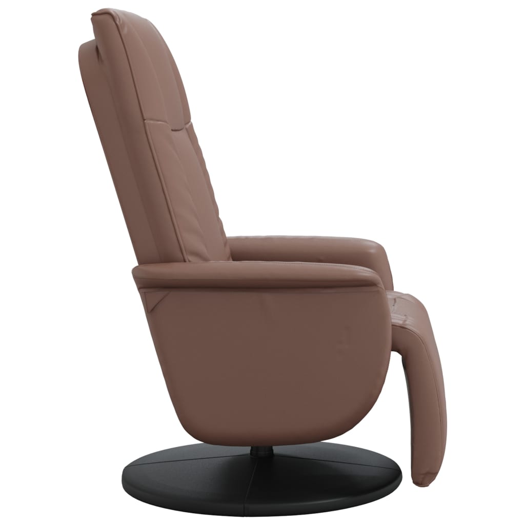 Relaxsessel mit Fußteil Braun Kunstleder