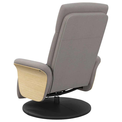 Massagesessel mit Fußteil Taupe Stoff