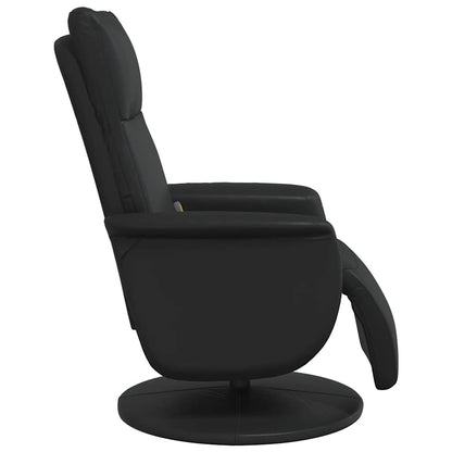Massagesessel mit Fußteil Schwarz Kunstleder