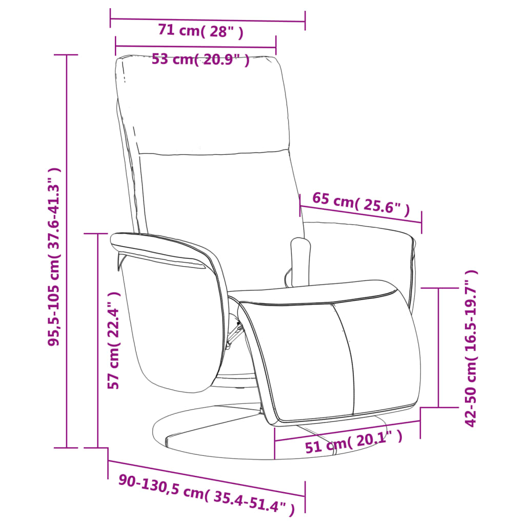 Fauteuil de massage avec repose-pieds en simili cuir blanc