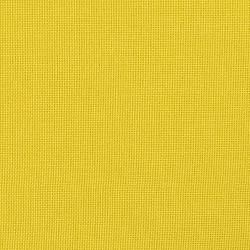 Fauteuil relax avec repose-pieds en tissu jaune clair