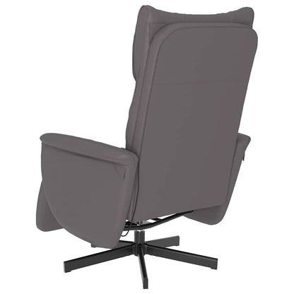 Massagesessel mit Fußteil Grau Kunstleder