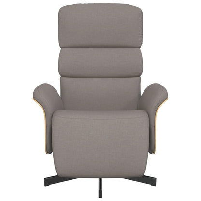 Relaxsessel mit Fußteil Taupe Stoff