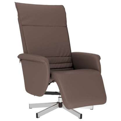 Relaxsessel mit Fußteil Braun Kunstleder