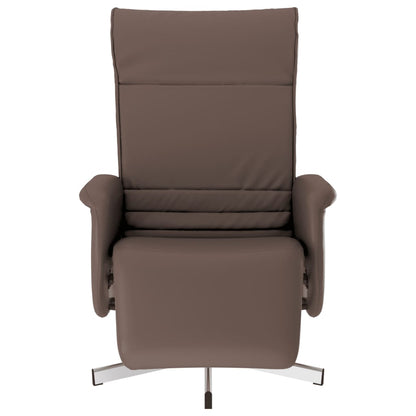 Relaxsessel mit Fußteil Braun Kunstleder