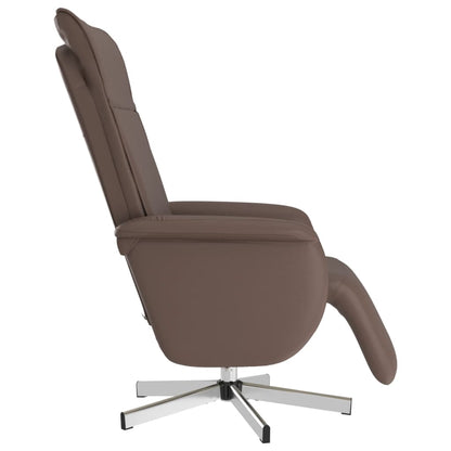 Relaxsessel mit Fußteil Braun Kunstleder