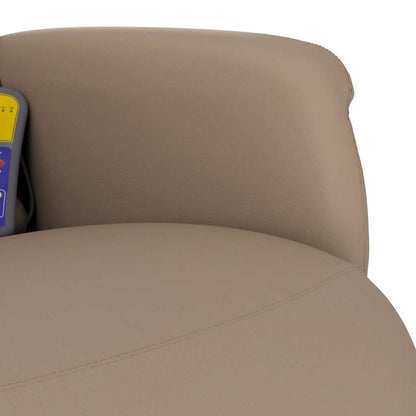 Massagesessel mit Fußteil Cappuccino-Braun Kunstleder