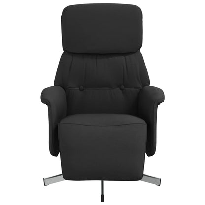 Relaxsessel mit Fußteil Schwarz Stoff