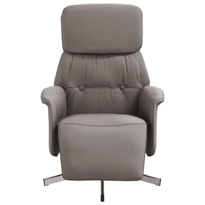 Relaxsessel mit Fußteil Taupe Stoff