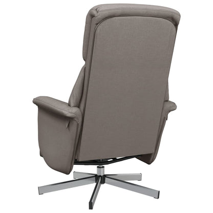 Relaxsessel mit Fußteil Taupe Stoff