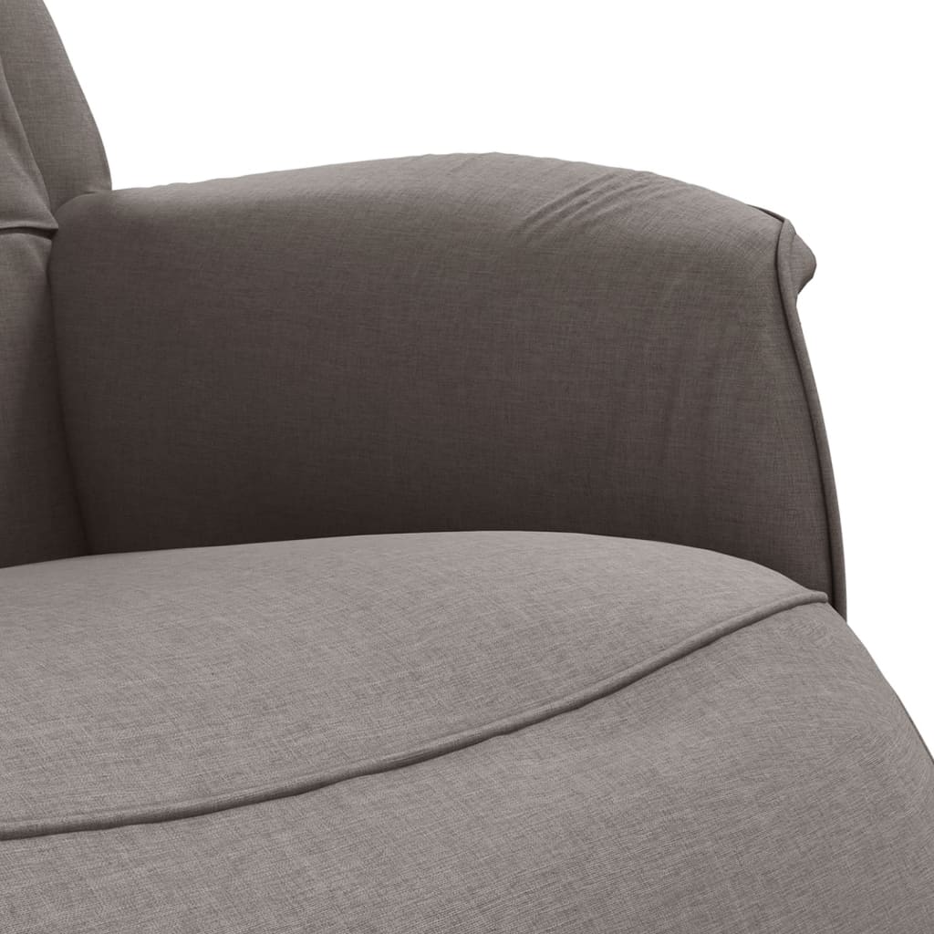 Relaxsessel mit Fußteil Taupe Stoff