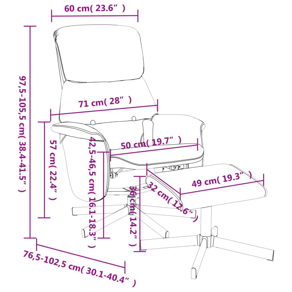 Fauteuil de massage avec repose-pieds tissu gris clair