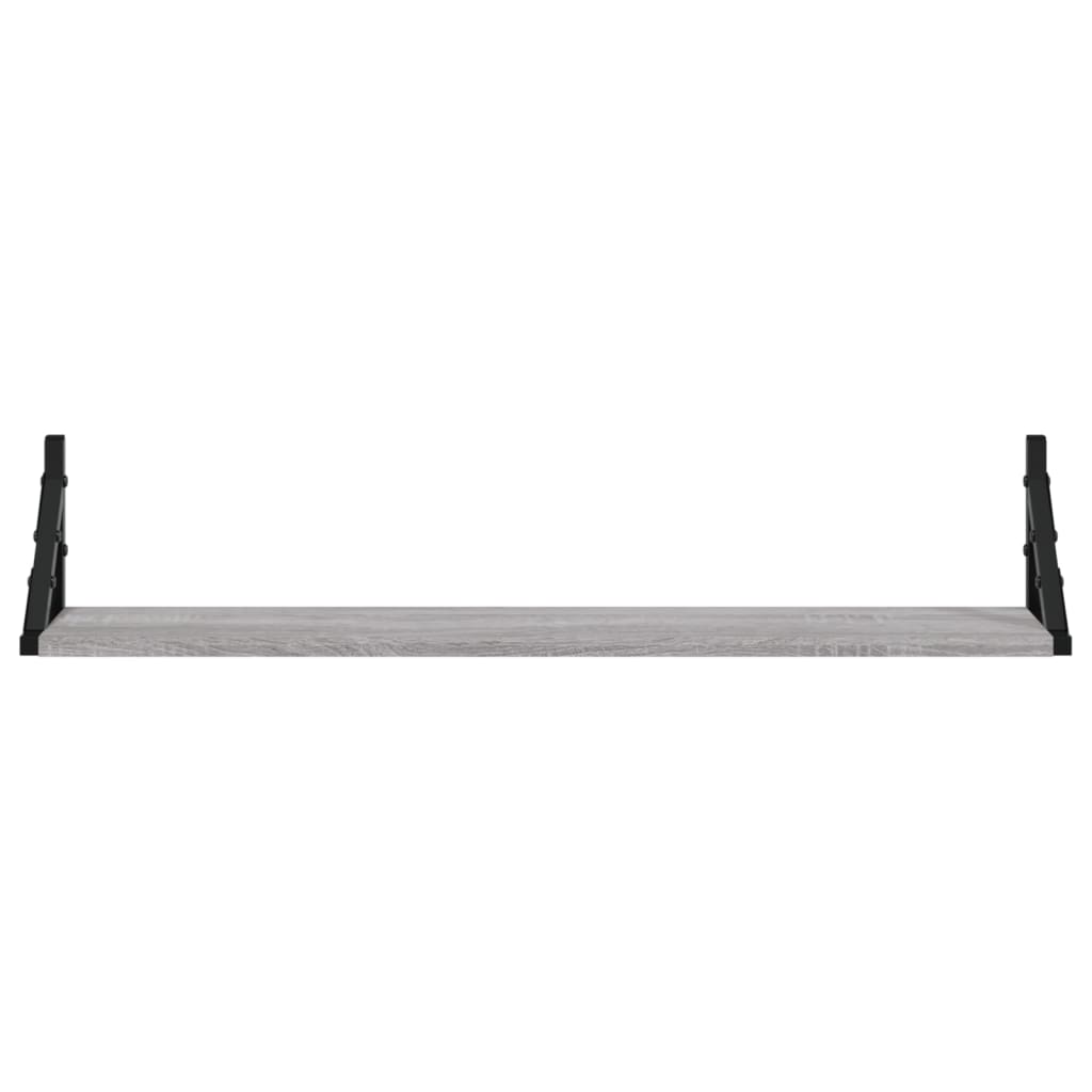 Wall shelves 2 pcs. Gray Sonoma 80x15x15.5 cm wood material