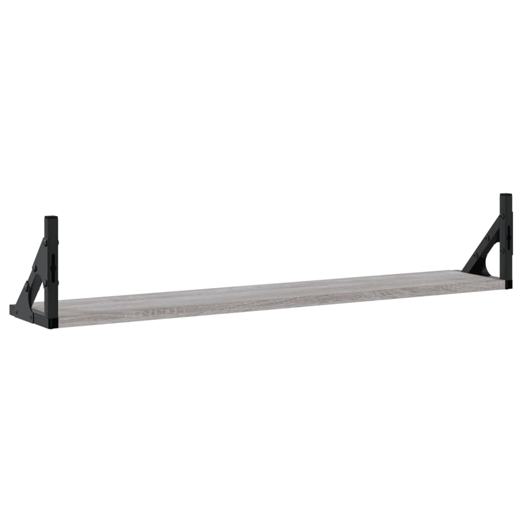 Wall shelves 2 pcs. Gray Sonoma 80x15x15.5 cm wood material