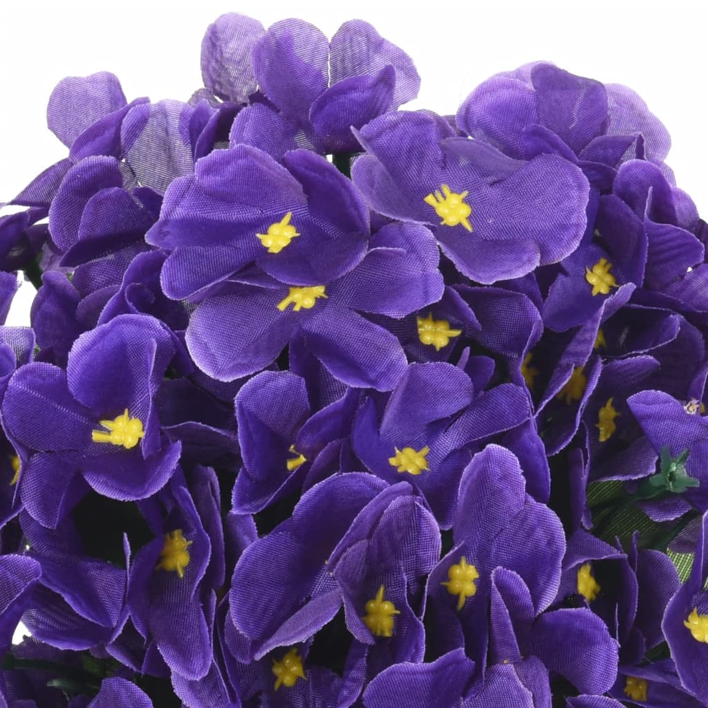 Couronnes de Noël fleurs 3 pcs Violet foncé 85 cm