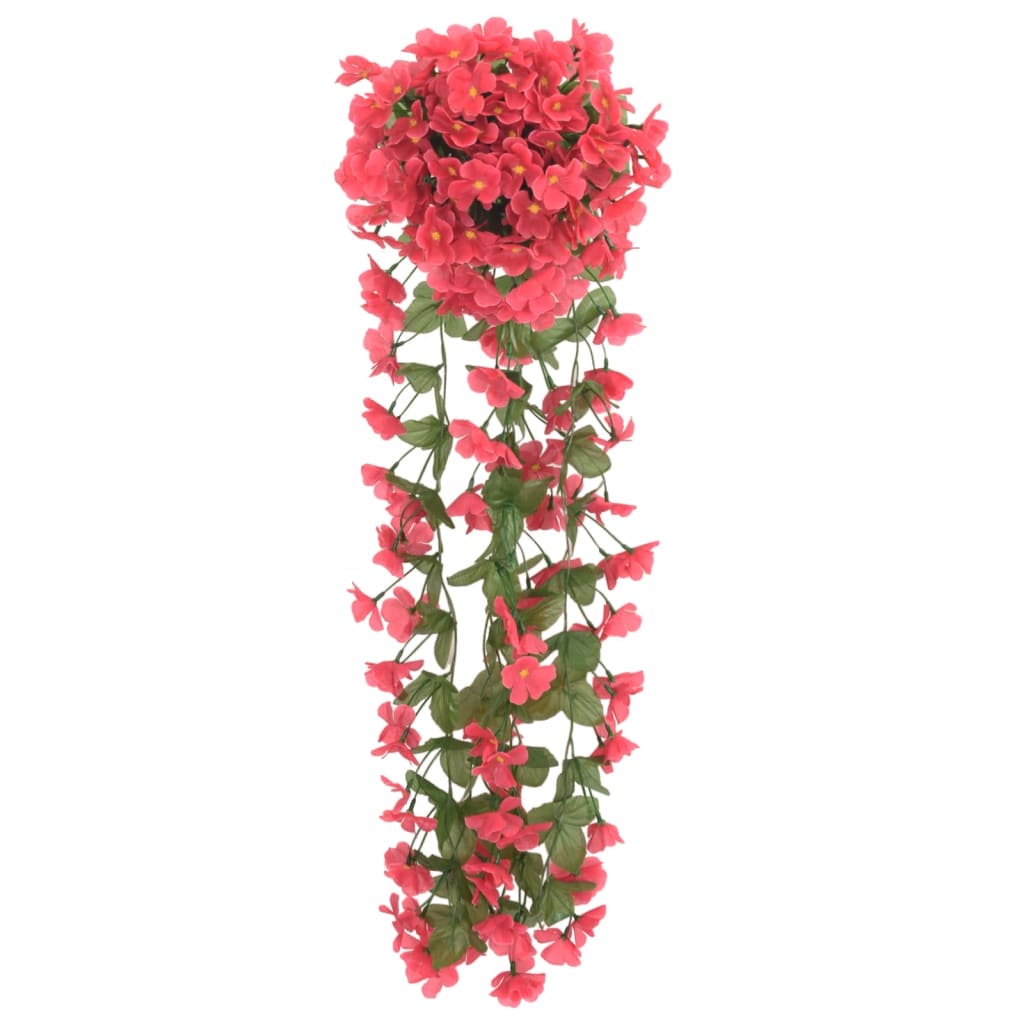 Couronnes de Noël fleurs 3 pcs rose rouge 85 cm