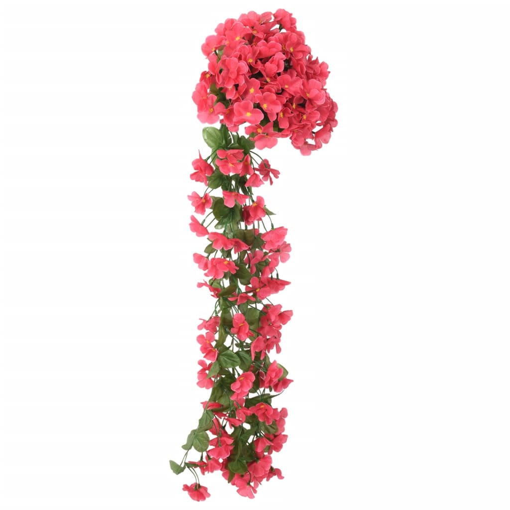 Couronnes de Noël fleurs 3 pcs rose rouge 85 cm