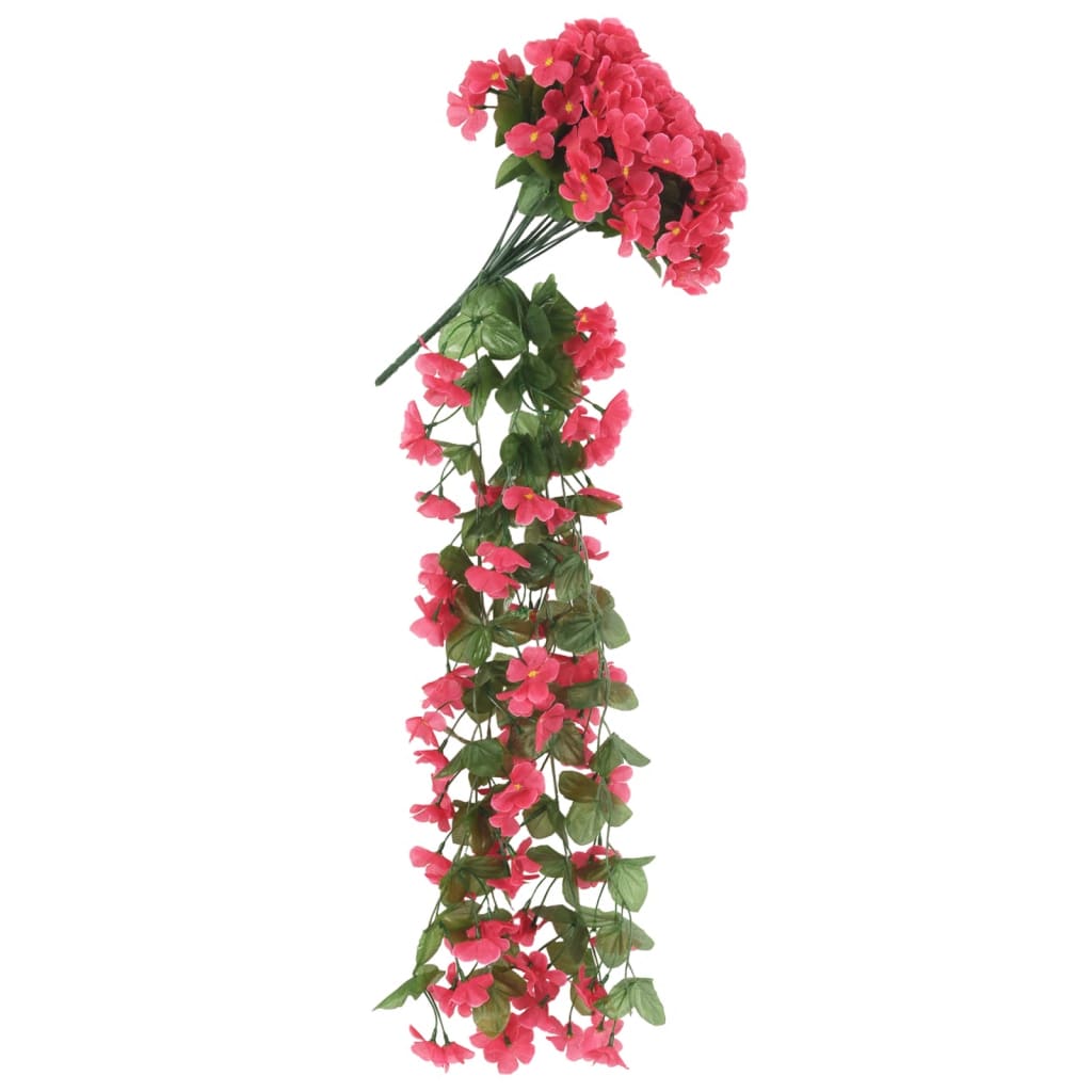 Couronnes de Noël fleurs 3 pcs rose rouge 85 cm