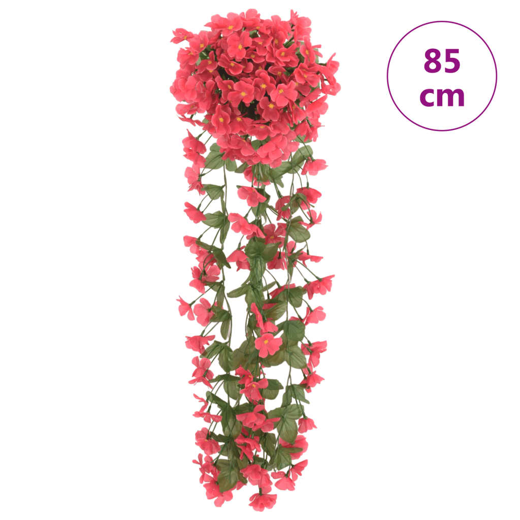 Weihnachtskränze Blumen 3 Stk. Rosenrot 85 cm