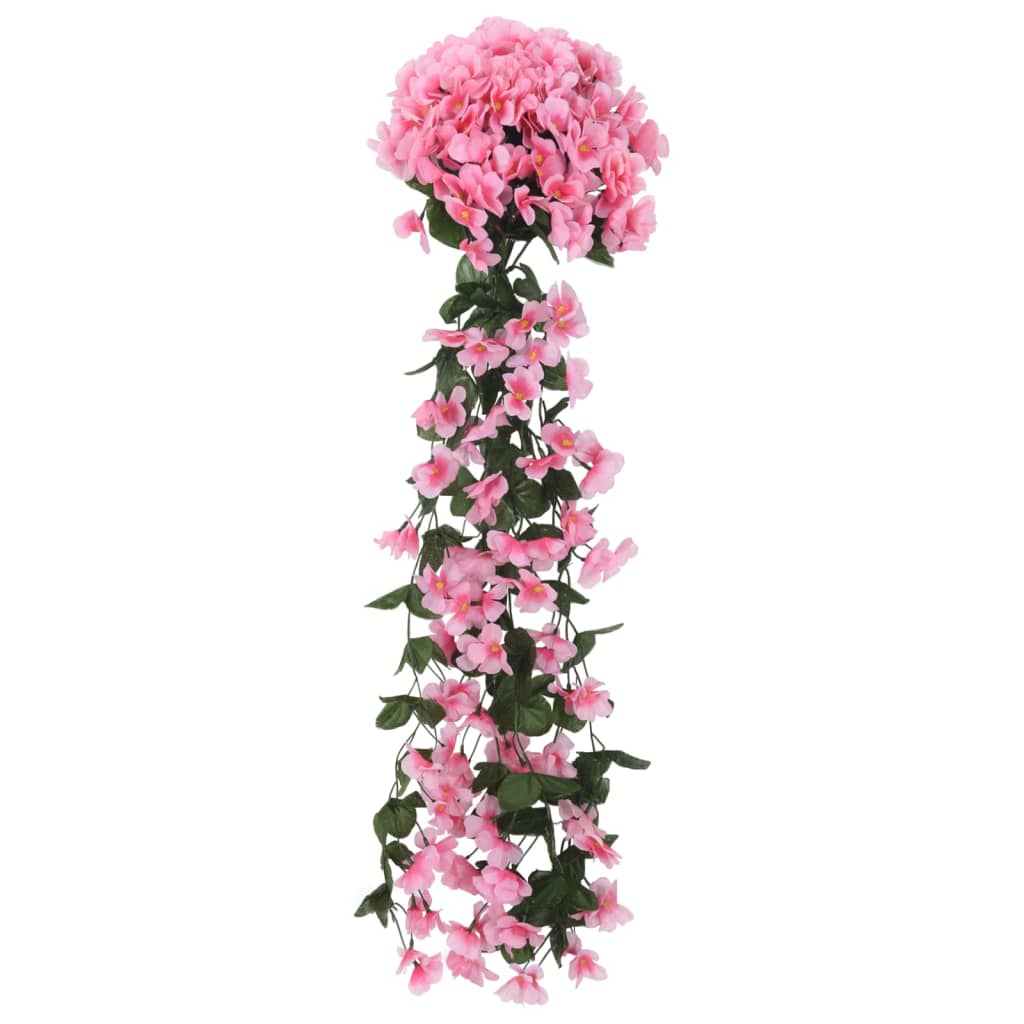 Couronnes de Noël fleurs 3 pcs rose 85 cm