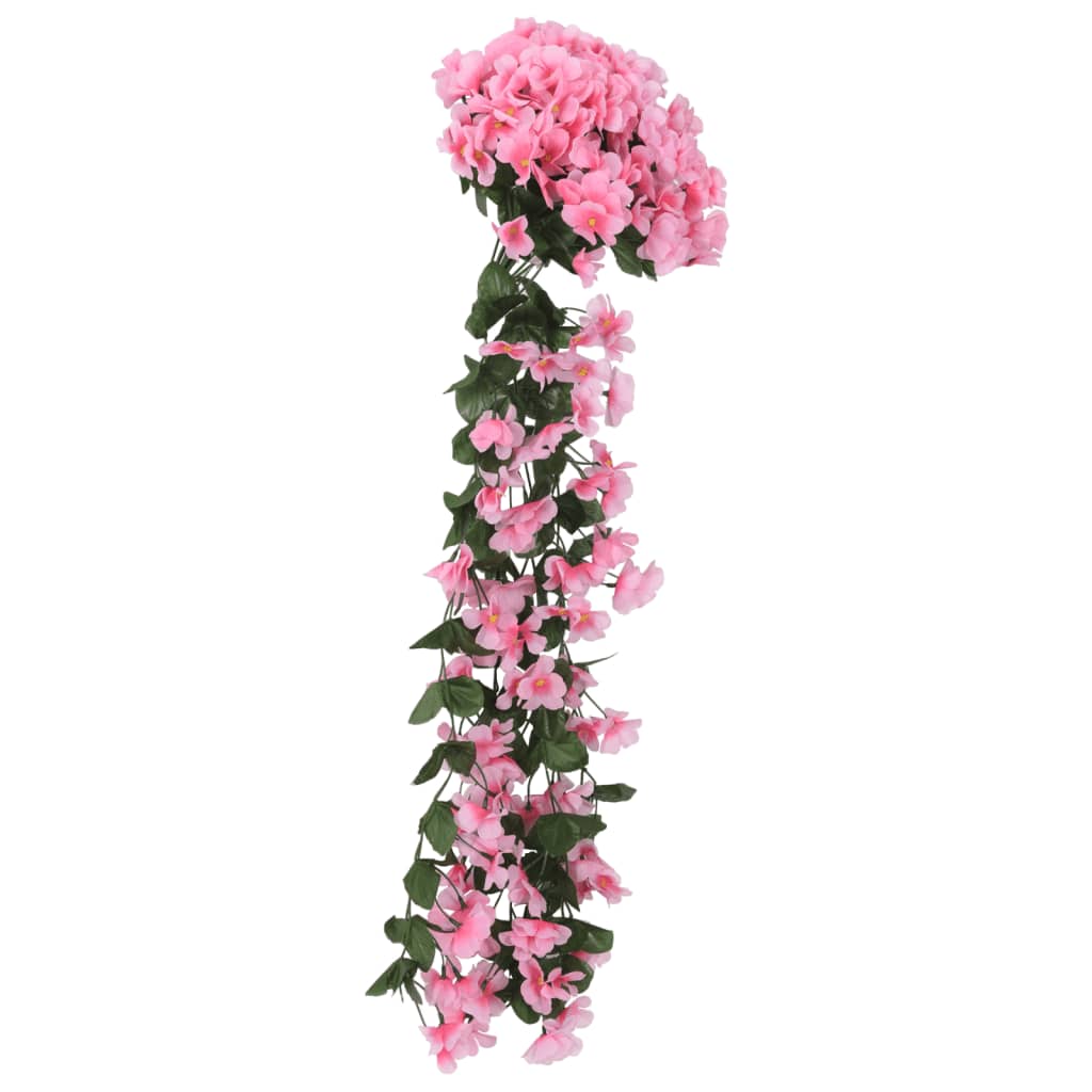 Couronnes de Noël fleurs 3 pcs rose 85 cm