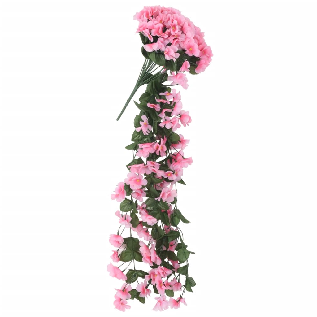 Couronnes de Noël fleurs 3 pcs rose 85 cm