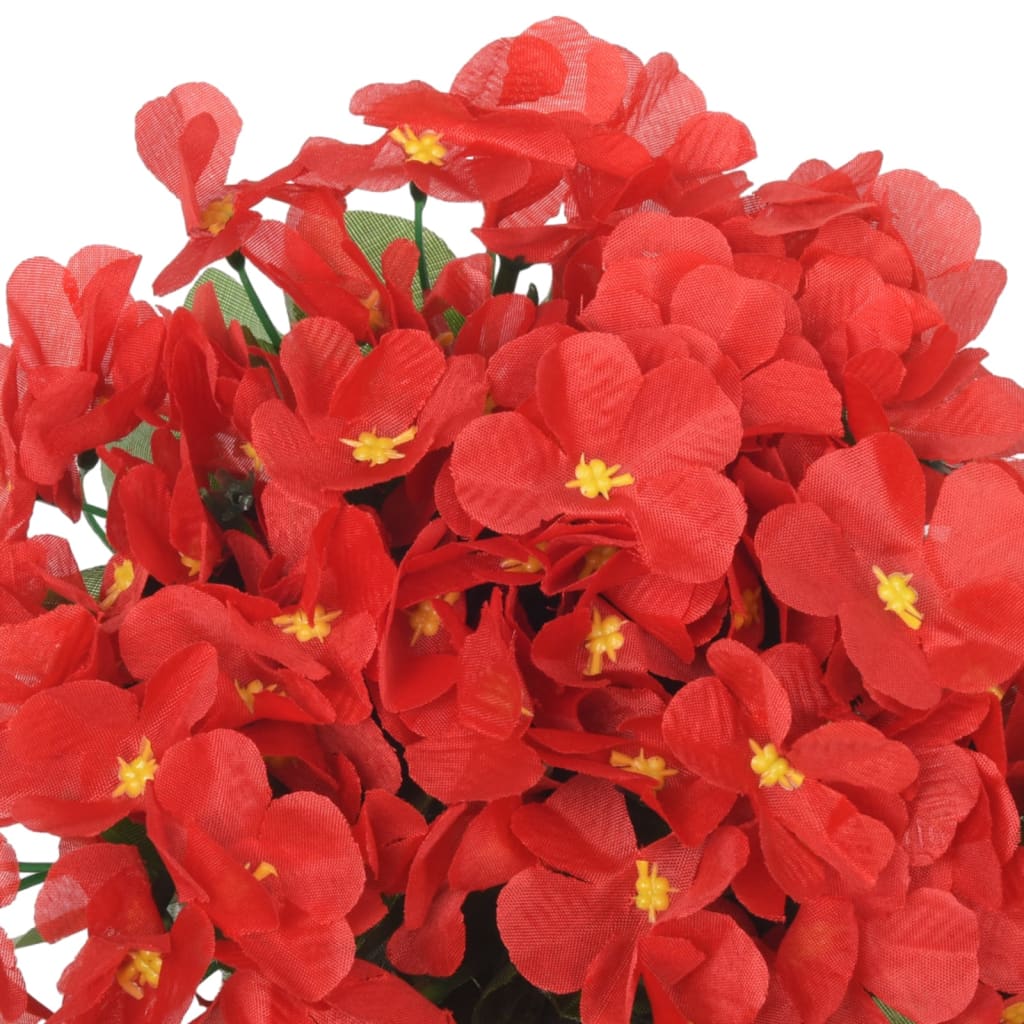 Couronnes de Noël fleurs 3 pcs rouge 85 cm