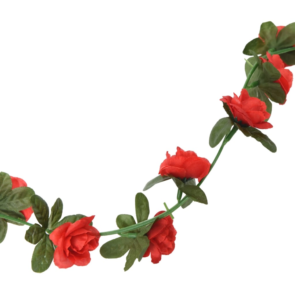 Weihnachtskränze Blumen 6 Stk. Rot 240 cm